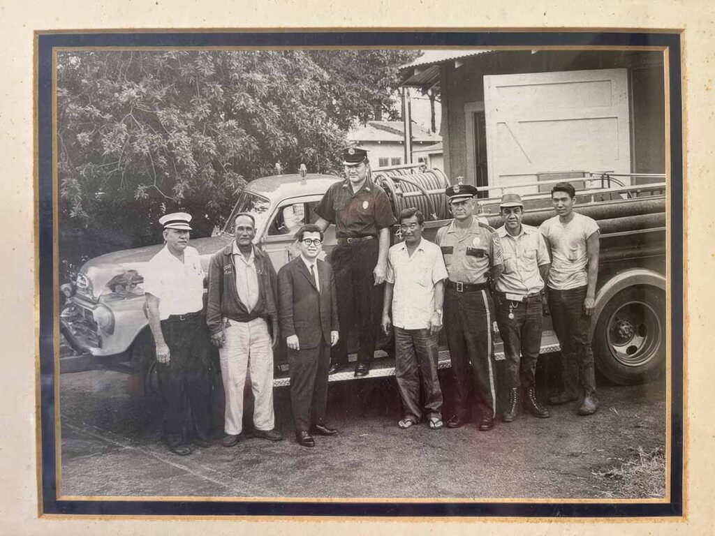 Historic photo taken at the old Waimea firehouse