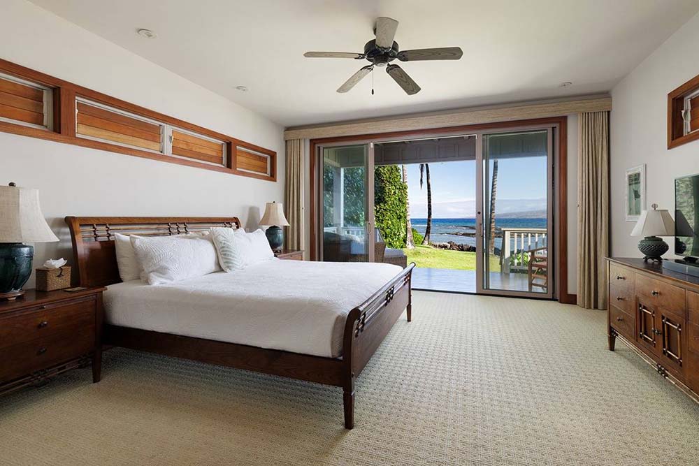 Bedroom with ocean views